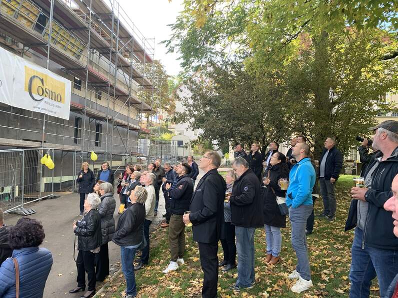 Richtfest für ein Wohnhaus in Pirna