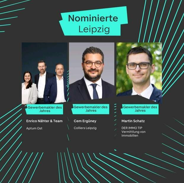 In der Kategorie "Gewerbemakler des Jahres" für die Region Ostdeutschland nominiert!