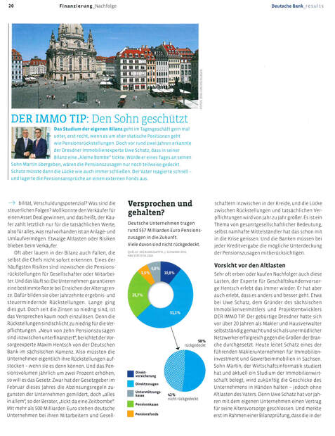 Pensionsrückstellungen - Risiko bei Unternehmensnachfolge