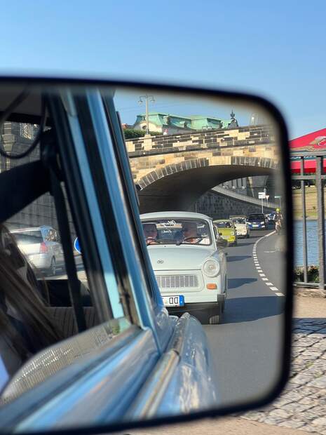 Schönes Event - Mit dem Trabi durch die Dresdner City