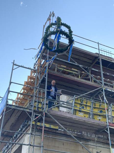 Richtfest für ein Wohnhaus in Pirna