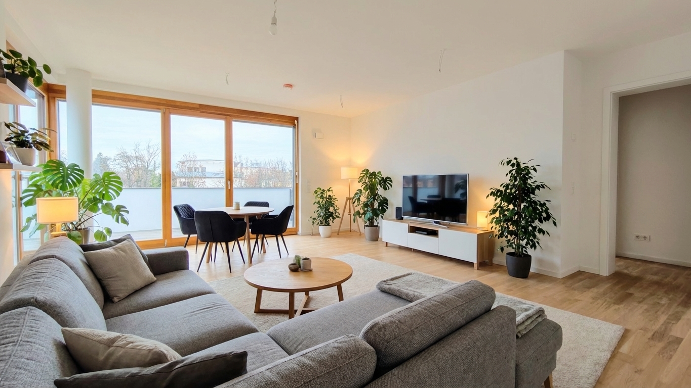 Stellplatz geschenkt - hochwertige Familienwohnung mit großem Balkon & Gäste-WC!