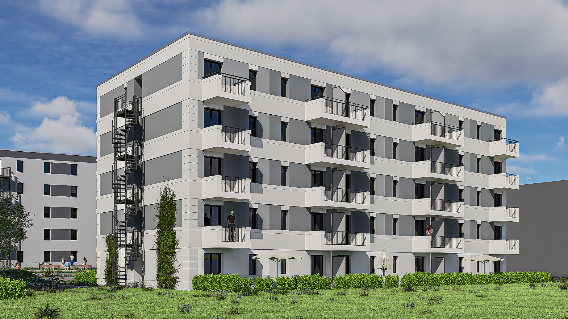 Investieren Sie eine moderne Stadtwohnung mit 4 Zimmern & Balkon