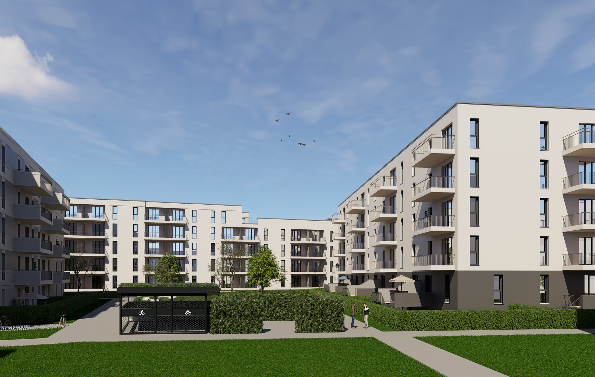 3,5 Zimmwohnung mit Balkon im Erstbezug |  Eigentumswohnung im neuen Stadtquartier in Leipzig