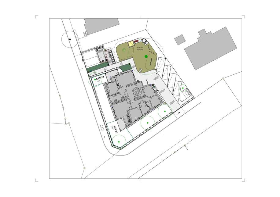 Lageplan mit Gartenanteile