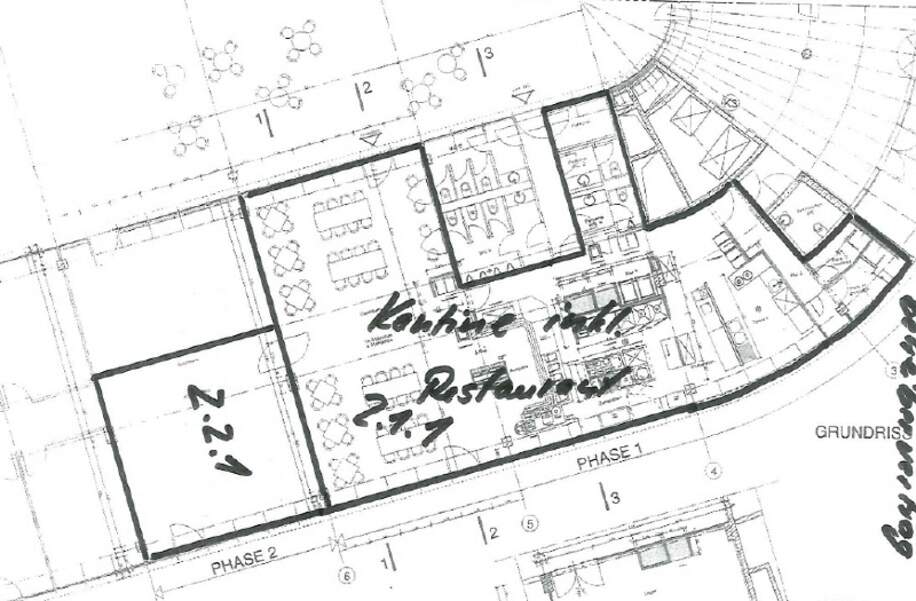 Grundriss Kantine und Restaurant