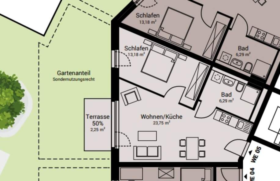 Grundriss Wohnung WE 5