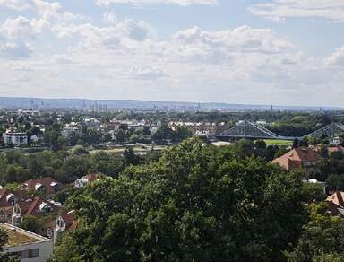 Traumblick über Dresden und die Elbe von Ihrem Balkon!