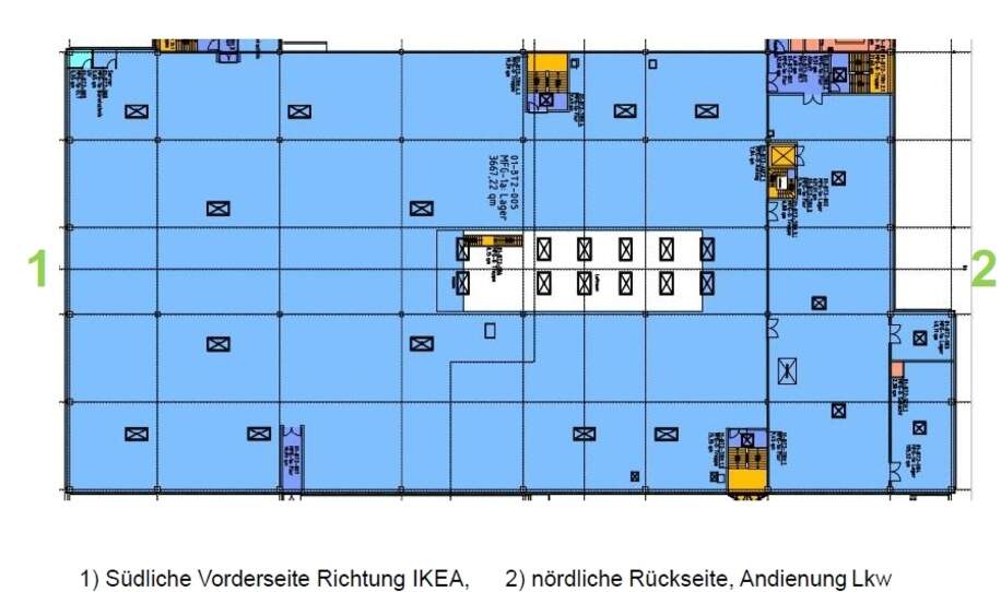 Grundriss Halle 2 Obergeschoss