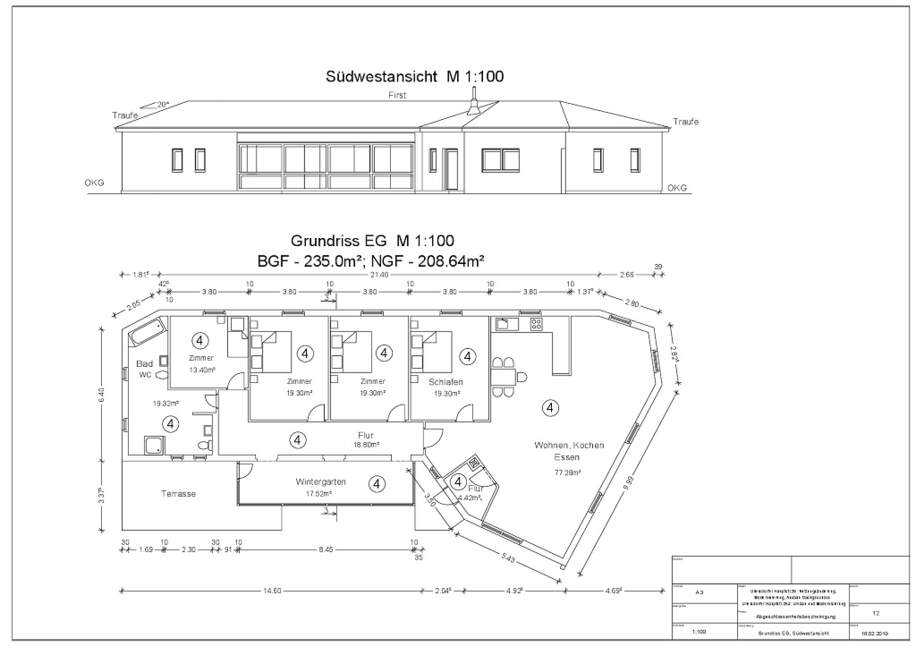 Entwurfsplanung Haus