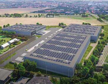 Gewerbepark mit 3 Hallen nahe der A14 zur Miete | Borsdorf bei Leipzig