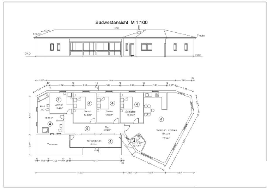 Grundrissvariante Einfamilienhaus