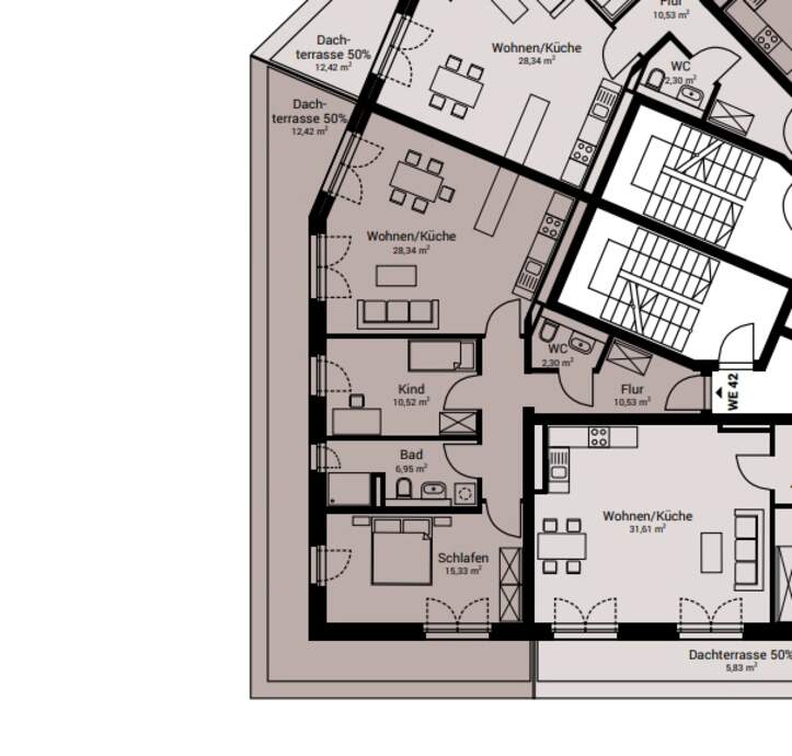 Grundriss Wohnung WE 42