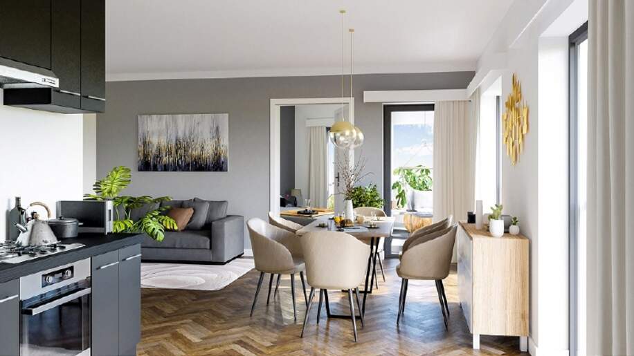 Visualisierung Beispiel Wohnbereich - Immobilienmakler Dresden, Chemnitz, Leipzig
