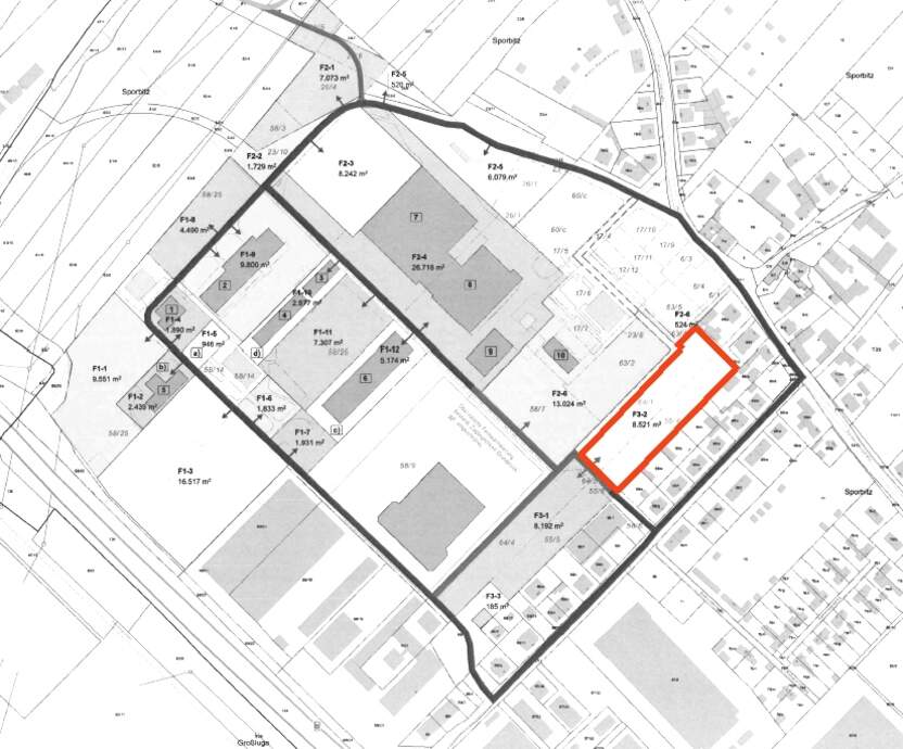 Lageplan Freifläche