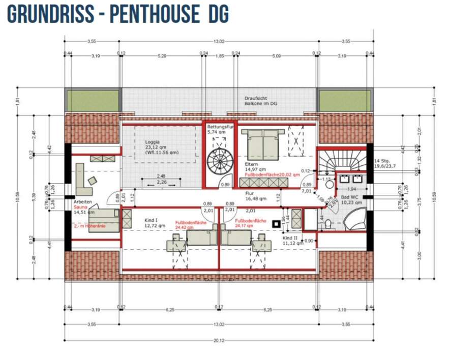 Grundriss Dachgeschoss