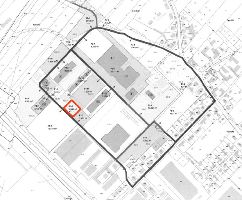 Lageplan Freifläche