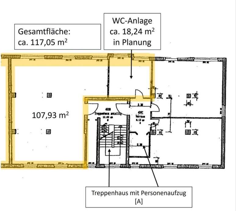 Grundriss Teilfläche 1