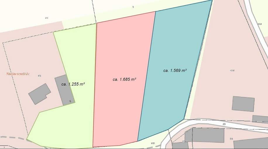 mögliche Grundstücksaufteilung