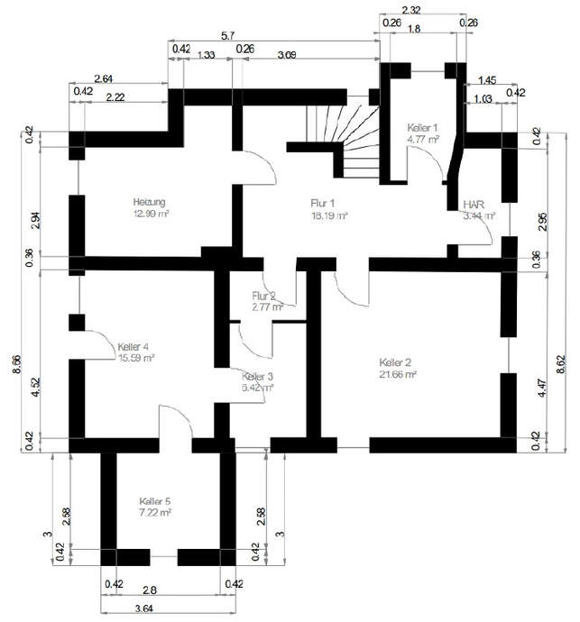 Grundriss Kellergeschoss