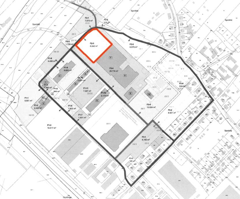 Lageplan Freifläche