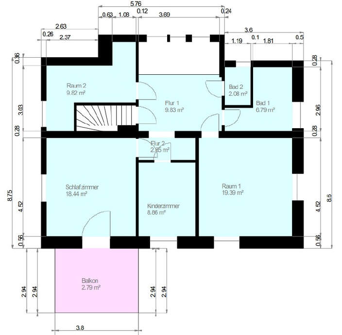 Grundriss Obergeschoss