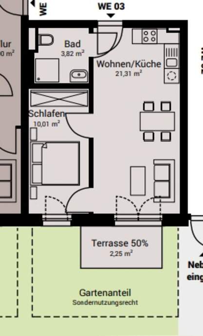 Grundriss Wohnung WE 3