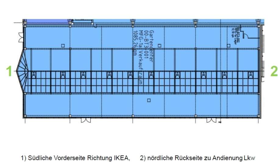 Grundriss Halle 3 Gartencenter