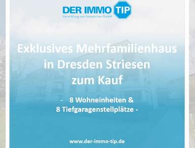 Mehrfamilienhaus in Dresden Striesen zum Kauf | 8 Wohneinheiten + 8 PKW Stellplätze