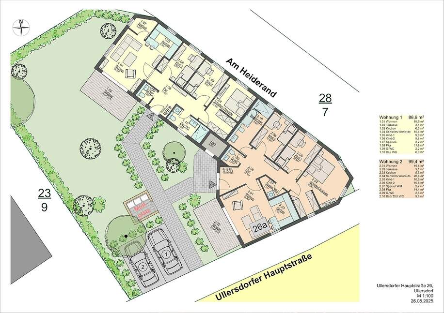 Grundriss WE 1 links