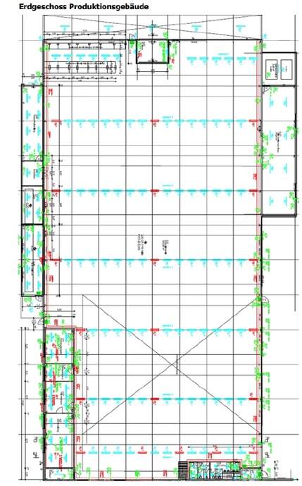 Grundriss Produktionsgebäude EG