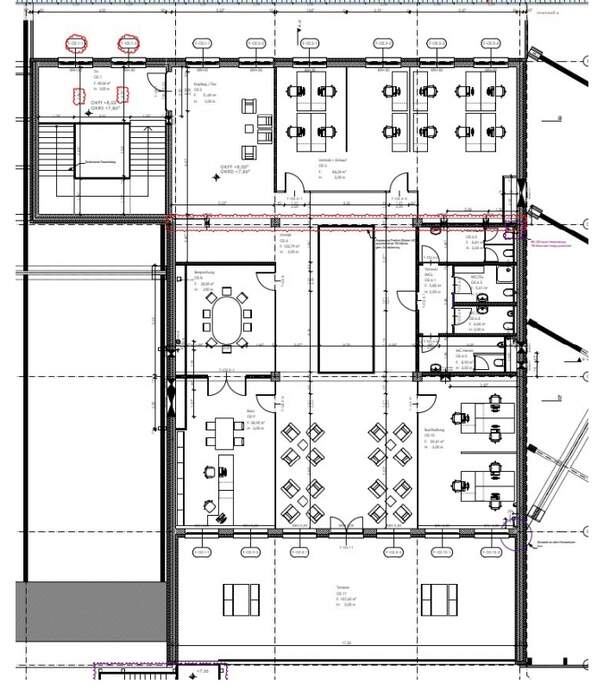 Grundriss Verwaltungsgebäude 2OG