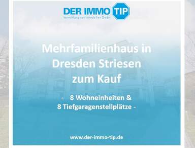 Mehrfamilienhaus in Dresden Striesen zum Kauf | 8 Wohneinheiten + 8 PKW Stellplätze