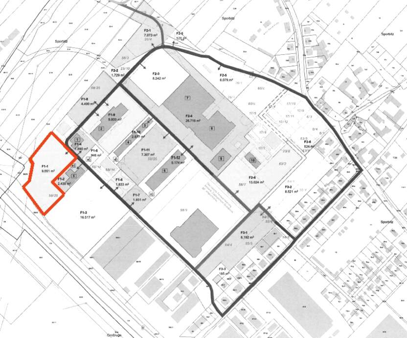 Lageplan Freifläche