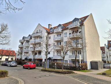 Vermietete Einzimmerwohnung mit Balkon & TG-Stellplatz am Stadtrand von Leipzig